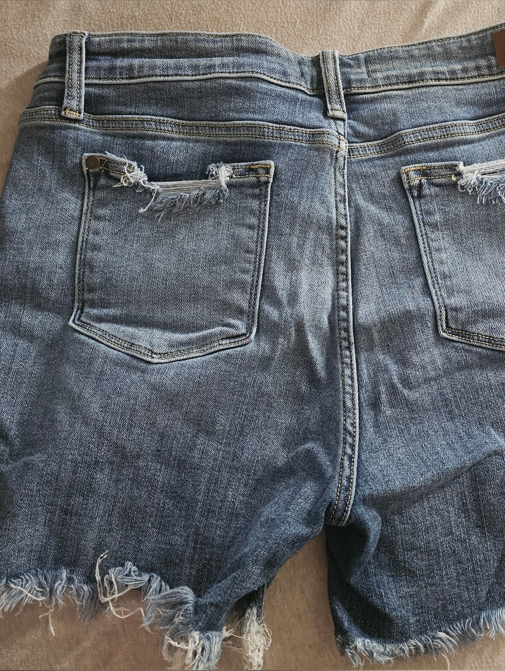 Judy Blue Light Wash Denim Shorts - Picture 3 of 4